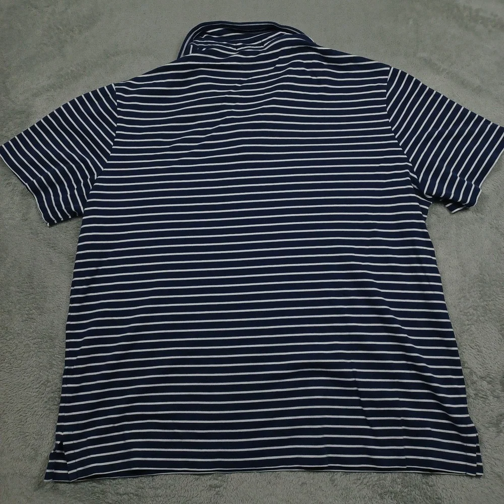 Polo Ralph Lauren Shirt Mens XL Blue Striped Business Casual Preppy‎